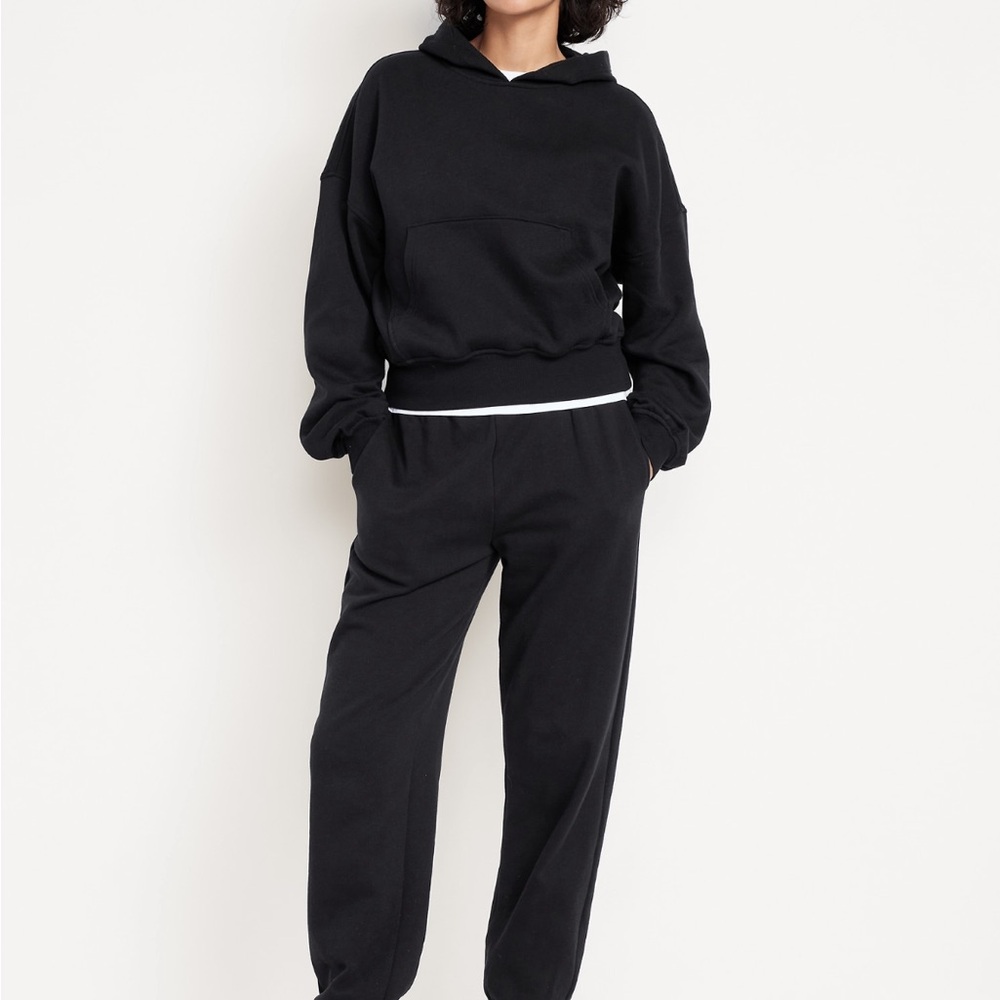 Old Navy black and brown fleece joggers